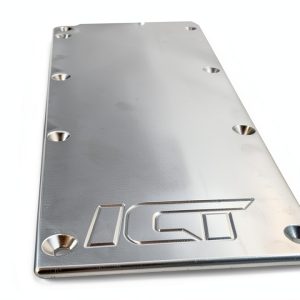 ICT Billet Aluminum Engine Valley Cover Natural Finish Vehicle Fit-0