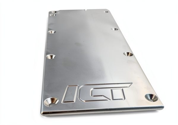 ICT Billet Aluminum Engine Valley Cover Natural Finish Vehicle Fit-0