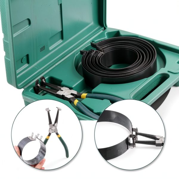 Glarks Piston Ring Compressor Set with 13 Rings and Steel Pliers-4