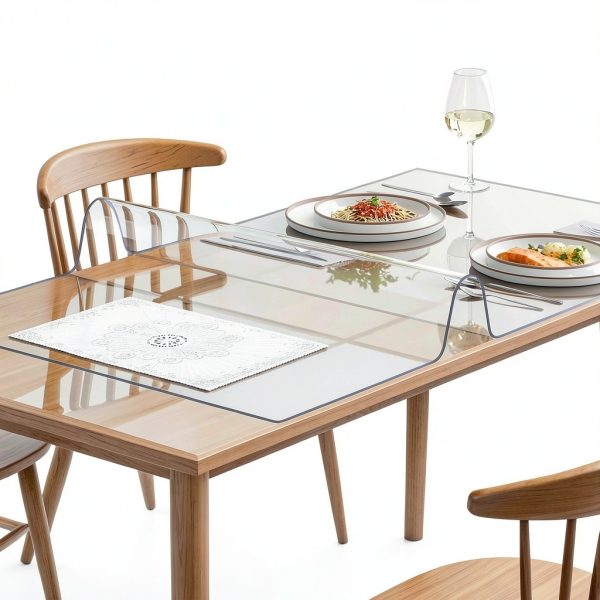 VEVOR Plastic Table Cover 42x72 Clear PVC Desk Mat 2mm Thick-1