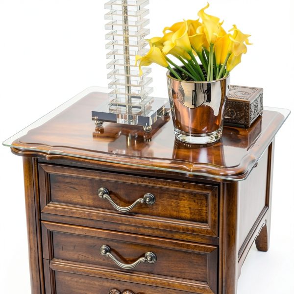 Clear Bedside Table Cover 2 Pack 15.8 x 23.6 in Lemecima PVC Pad-4