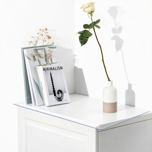 Clear Bedside Table Cover 2 Pack 15.8 x 23.6 in Lemecima PVC Pad-6