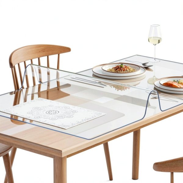 VEVOR Plastic Table Cover 42x72 Clear PVC Desk Mat 2mm Thick-7