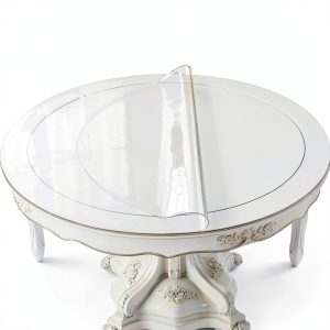 LovePads Clear Round Table Cover Protector 1.5mm Thick 45" PVC Pad-0