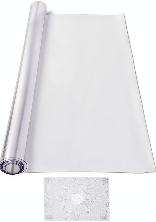 VEVOR Plastic Table Cover 42x72 Clear PVC Desk Mat 2mm Thick-8